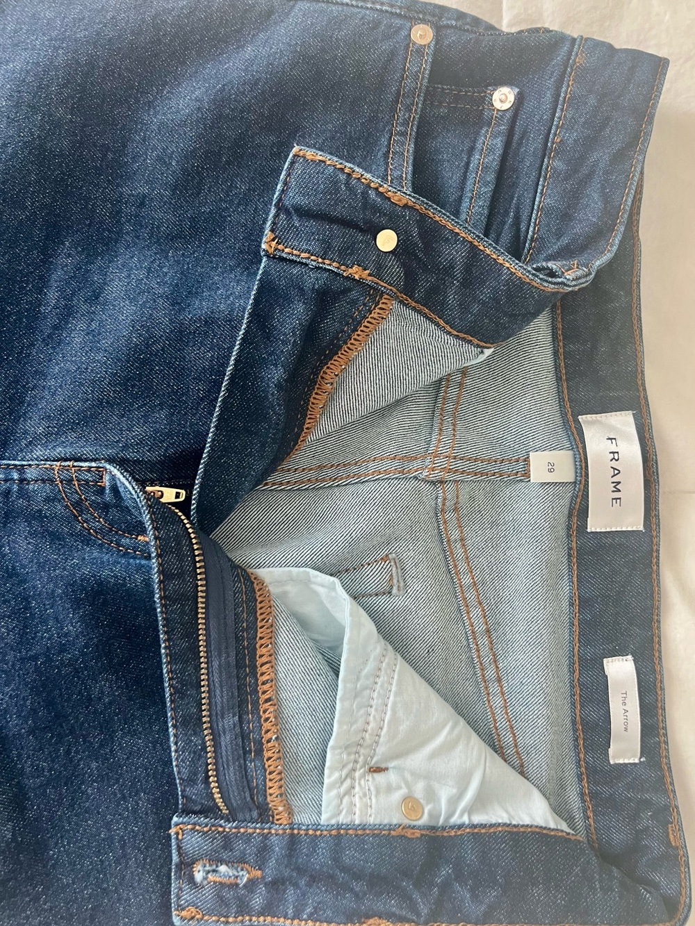 Frame Denim Women’s Indigo Slim Straight Jeans